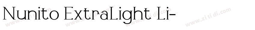 Nunito ExtraLight Li字体转换 Nunito ExtraLight Li字体转换